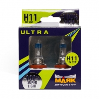 Лампа автомобильная H11 12V 55W (PGJ19-2) Super White +30% МАЯК ULTRA