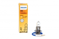 Лампа автомобильная H3 12V 55W (PK22s) +30% Premium PHILIPS