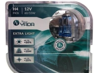 Лампа автомобильная H4 12V 60/55W (P43t) Extra Light +50% (к-т.2шт) Nord YADA