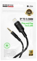 USB переходник с AUX на Lighting (1m) BOROFONE