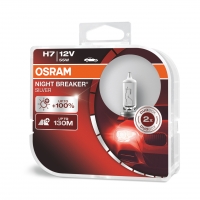 Лампа автомобильная H1 12V 55W (P14,5s) Night Breaker Silver +100% (к-т.2шт.) OSRAM