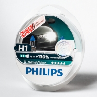 Лампа автомобильная H1 12V 55W (P14,5s) +130% X-treme Vision (к-т.2шт) PHILIPS