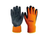 Перчатки Х/Б облив теплые (оранжевые) (12пар)
